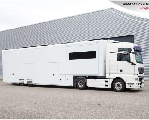 Mobile roadshow truck and racecar Pop Out trailers for sale
