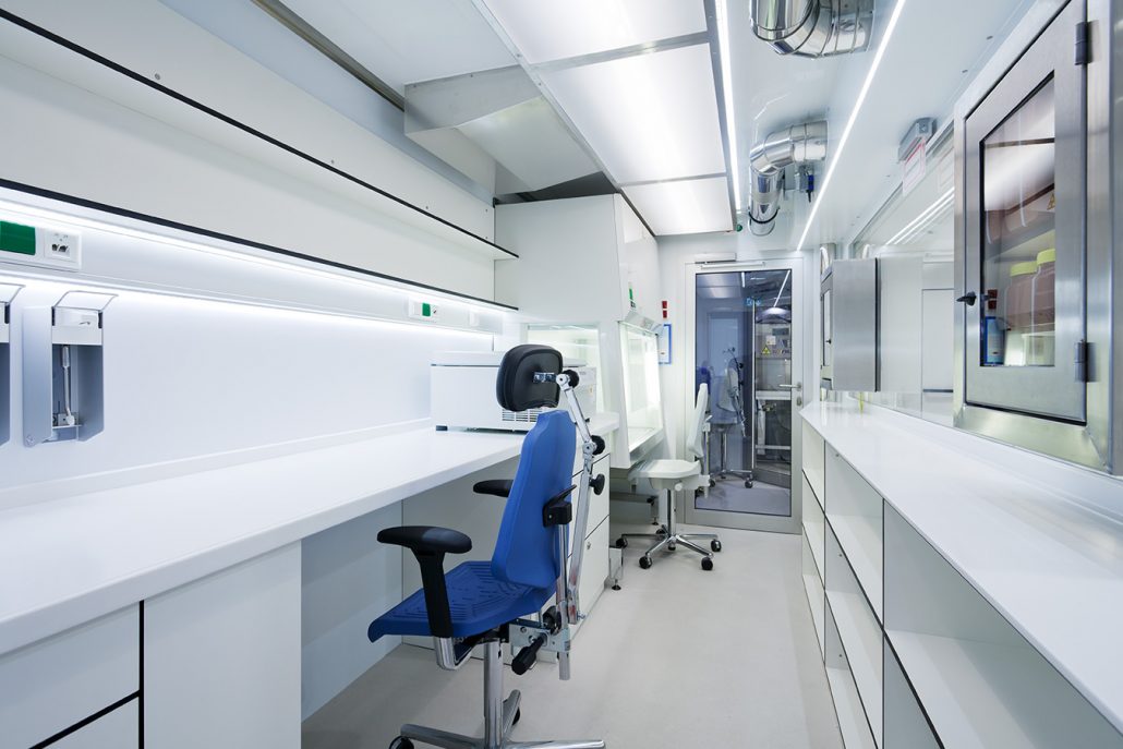 Mobile laboratories for Fraunhofer Institut Labor der Zukunft interior mobile laboratory