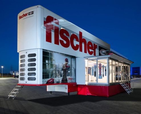 Promotion truck Fischer - Aussenansicht Pop Up